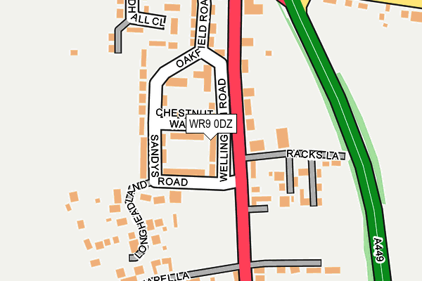 WR9 0DZ map - OS OpenMap – Local (Ordnance Survey)