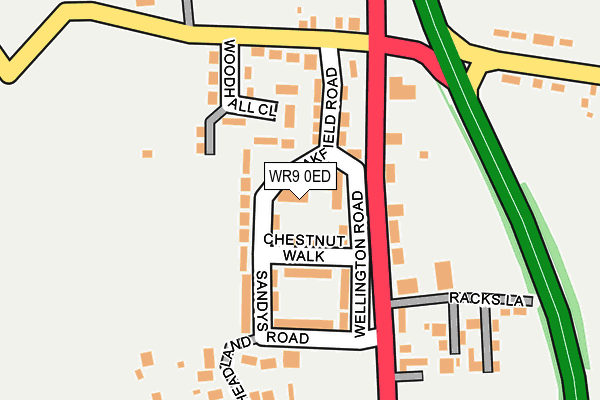 WR9 0ED map - OS OpenMap – Local (Ordnance Survey)