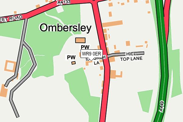 WR9 0ER map - OS OpenMap – Local (Ordnance Survey)