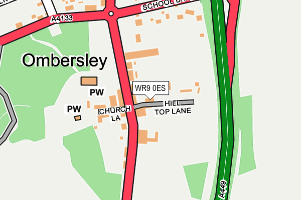 WR9 0ES map - OS OpenMap – Local (Ordnance Survey)