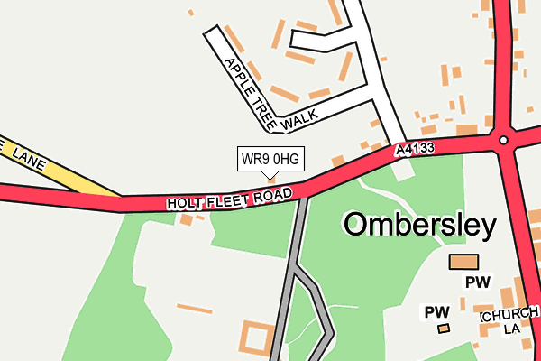 Map of WILKINSONS OF OMBERSLEY LIMITED at local scale