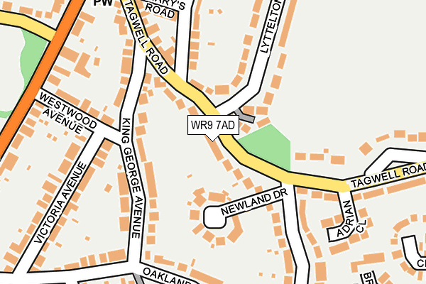 WR9 7AD map - OS OpenMap – Local (Ordnance Survey)