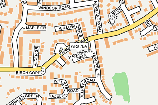 WR9 7BA map - OS OpenMap – Local (Ordnance Survey)