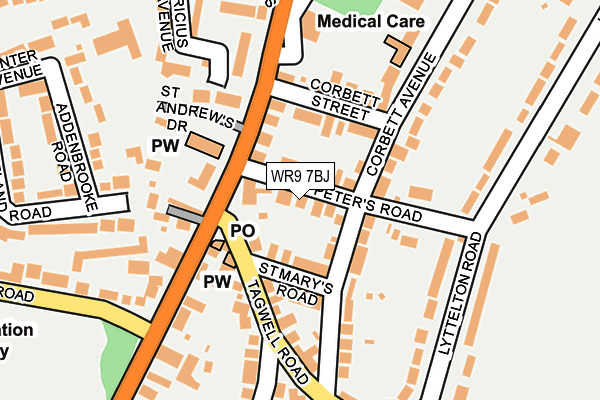 WR9 7BJ map - OS OpenMap – Local (Ordnance Survey)