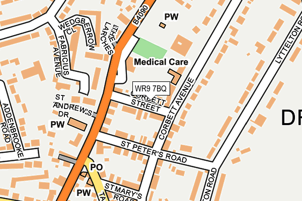 WR9 7BQ map - OS OpenMap – Local (Ordnance Survey)