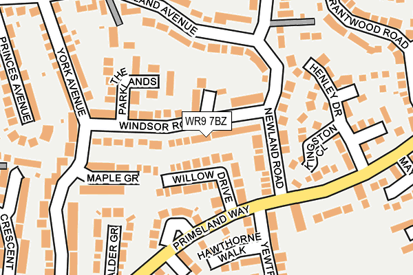 WR9 7BZ map - OS OpenMap – Local (Ordnance Survey)