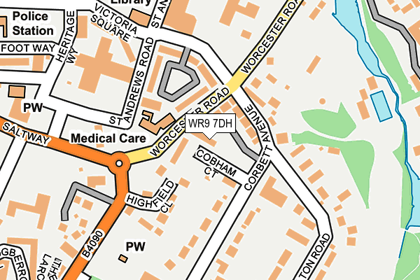 WR9 7DH map - OS OpenMap – Local (Ordnance Survey)