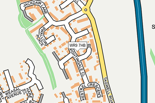 WR9 7HB map - OS OpenMap – Local (Ordnance Survey)