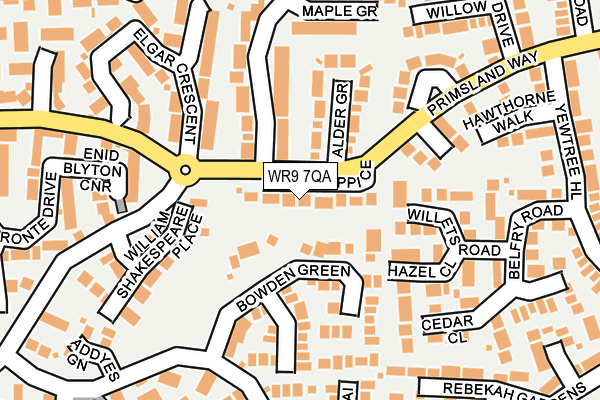 WR9 7QA map - OS OpenMap – Local (Ordnance Survey)