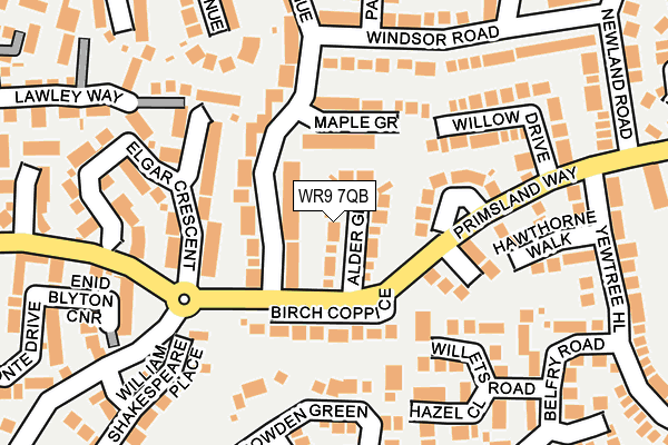 WR9 7QB map - OS OpenMap – Local (Ordnance Survey)