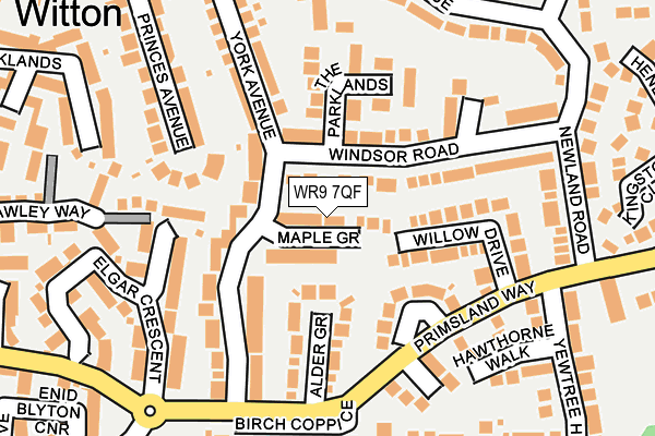 WR9 7QF map - OS OpenMap – Local (Ordnance Survey)