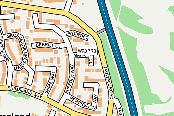 WR9 7RB map - OS OpenMap – Local (Ordnance Survey)