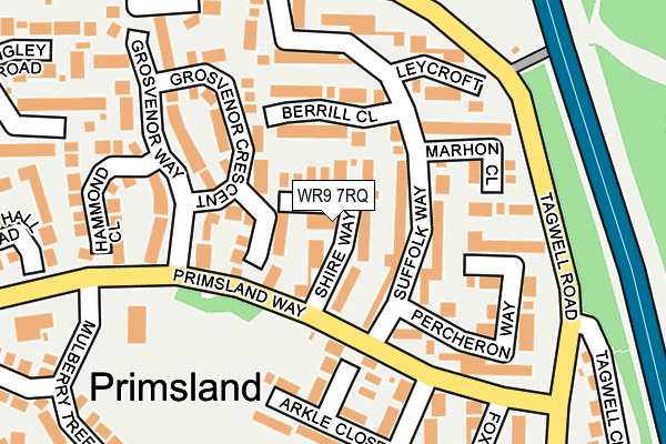 WR9 7RQ map - OS OpenMap – Local (Ordnance Survey)