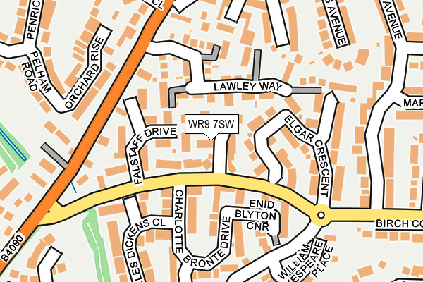 WR9 7SW map - OS OpenMap – Local (Ordnance Survey)