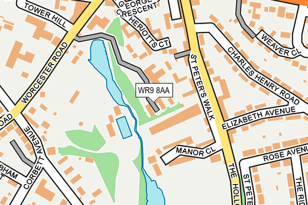 WR9 8AA map - OS OpenMap – Local (Ordnance Survey)