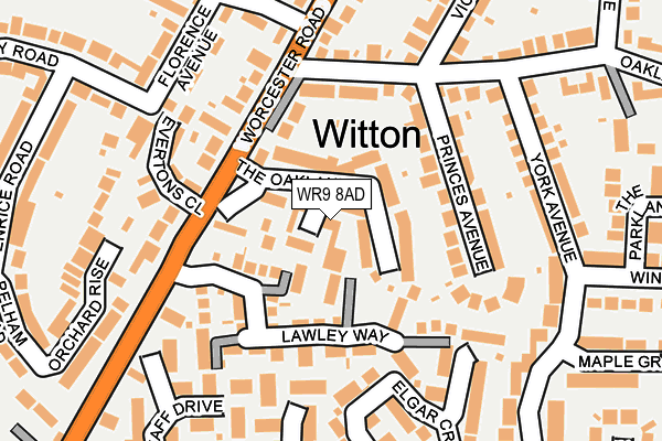 WR9 8AD map - OS OpenMap – Local (Ordnance Survey)