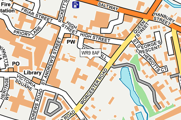 WR9 8AF map - OS OpenMap – Local (Ordnance Survey)