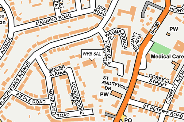 WR9 8AL map - OS OpenMap – Local (Ordnance Survey)