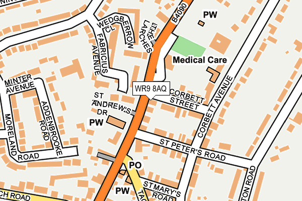 WR9 8AQ map - OS OpenMap – Local (Ordnance Survey)
