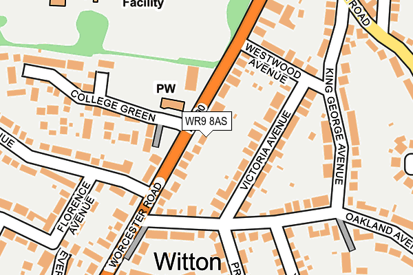 WR9 8AS map - OS OpenMap – Local (Ordnance Survey)