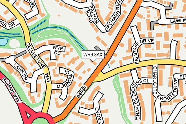 WR9 8AX map - OS OpenMap – Local (Ordnance Survey)