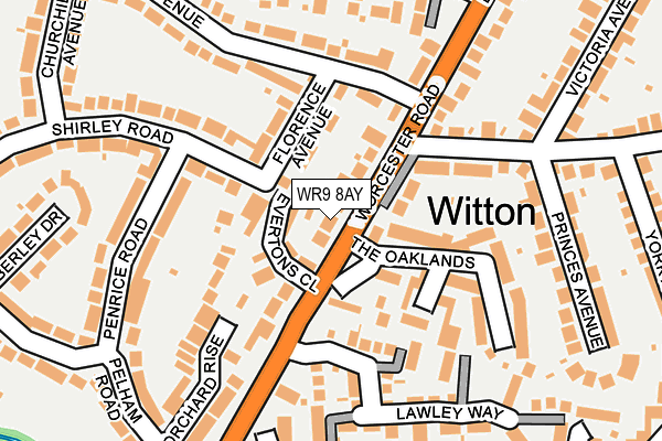 WR9 8AY map - OS OpenMap – Local (Ordnance Survey)