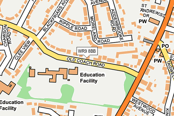 WR9 8BB map - OS OpenMap – Local (Ordnance Survey)