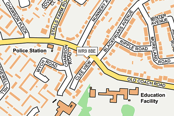 WR9 8BE map - OS OpenMap – Local (Ordnance Survey)