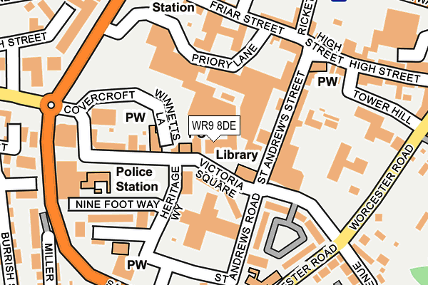WR9 8DE map - OS OpenMap – Local (Ordnance Survey)