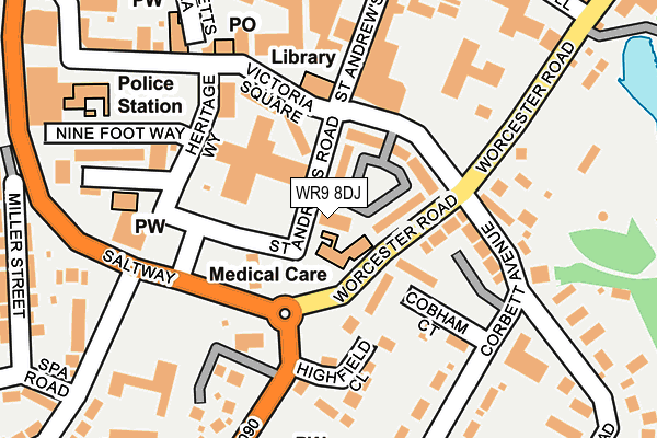 WR9 8DJ map - OS OpenMap – Local (Ordnance Survey)