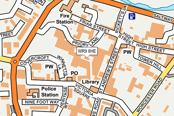 WR9 8HE map - OS OpenMap – Local (Ordnance Survey)