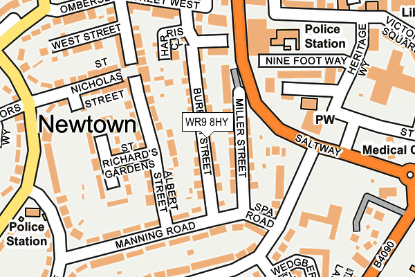 WR9 8HY map - OS OpenMap – Local (Ordnance Survey)