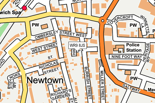 WR9 8JS map - OS OpenMap – Local (Ordnance Survey)