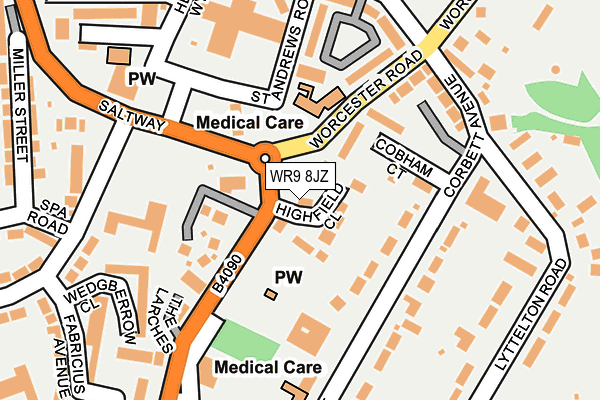 WR9 8JZ map - OS OpenMap – Local (Ordnance Survey)