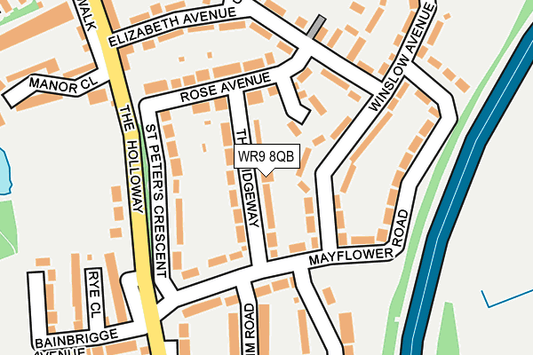 WR9 8QB map - OS OpenMap – Local (Ordnance Survey)