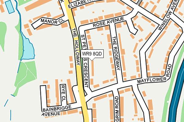 WR9 8QD map - OS OpenMap – Local (Ordnance Survey)