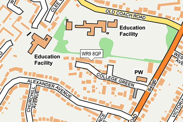 WR9 8QP map - OS OpenMap – Local (Ordnance Survey)