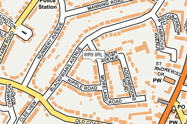 WR9 8RL map - OS OpenMap – Local (Ordnance Survey)