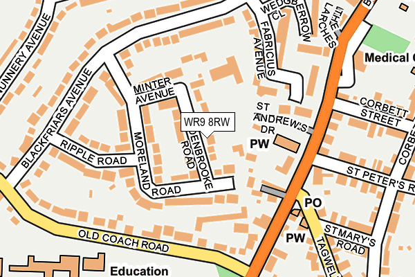 WR9 8RW map - OS OpenMap – Local (Ordnance Survey)