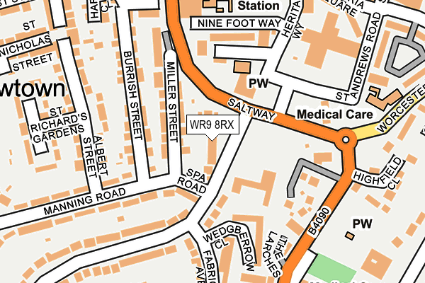 WR9 8RX map - OS OpenMap – Local (Ordnance Survey)