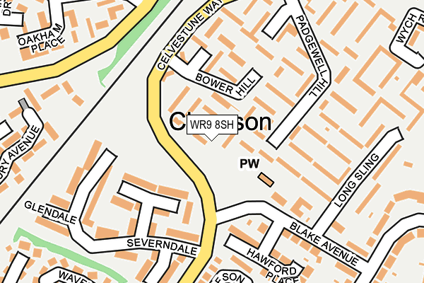 WR9 8SH map - OS OpenMap – Local (Ordnance Survey)