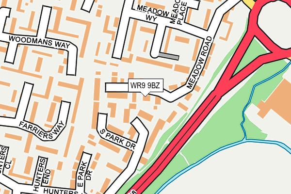 WR9 9BZ map - OS OpenMap – Local (Ordnance Survey)