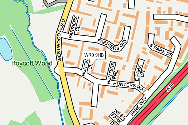 WR9 9HB map - OS OpenMap – Local (Ordnance Survey)