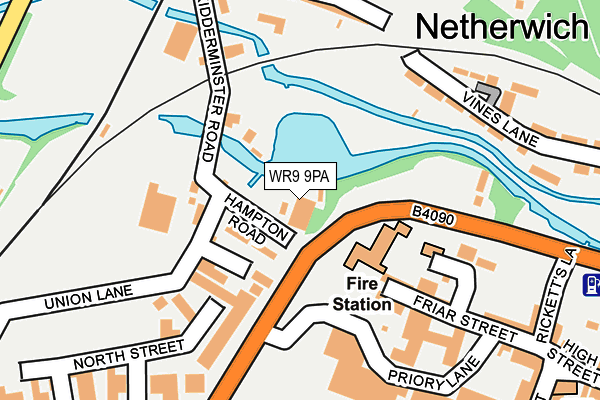 WR9 9PA map - OS OpenMap – Local (Ordnance Survey)