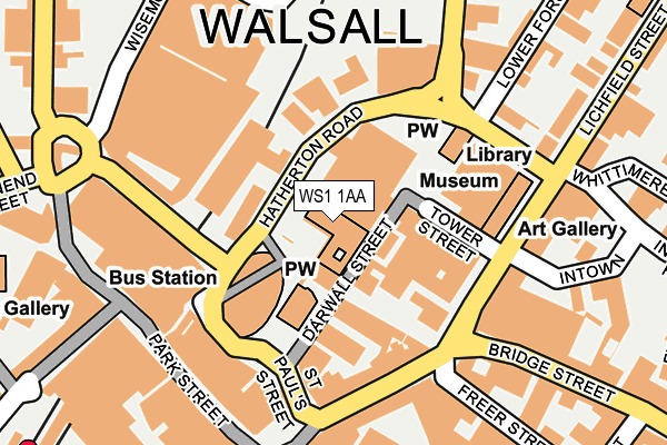 WS1 1AA map - OS OpenMap – Local (Ordnance Survey)