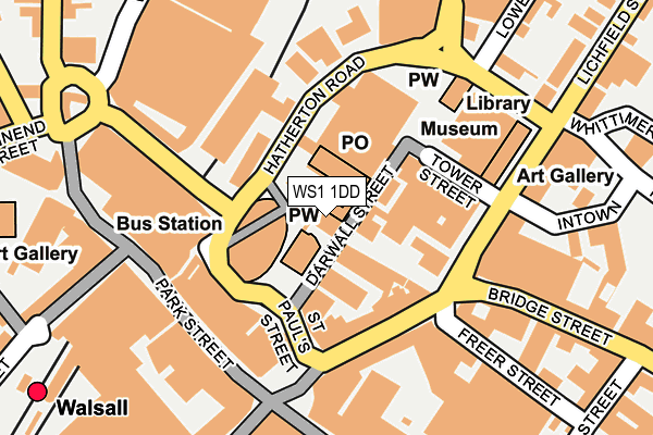 WS1 1DD map - OS OpenMap – Local (Ordnance Survey)
