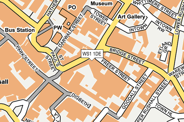 WS1 1DE map - OS OpenMap – Local (Ordnance Survey)