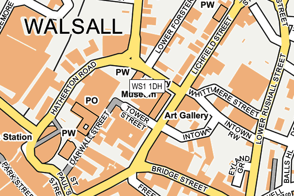 WS1 1DH map - OS OpenMap – Local (Ordnance Survey)