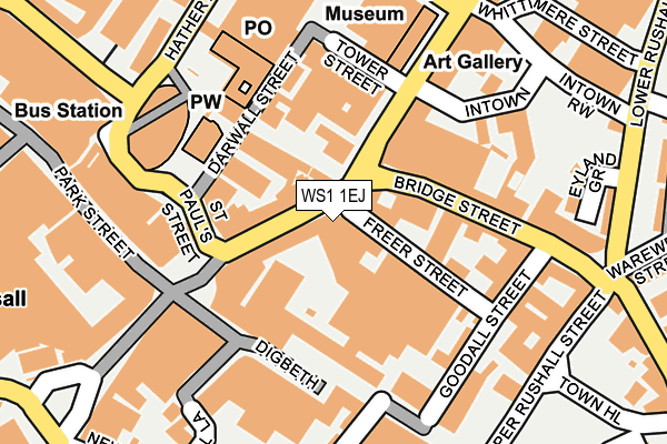 WS1 1EJ map - OS OpenMap – Local (Ordnance Survey)
