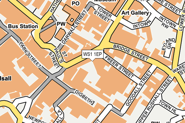 WS1 1EP map - OS OpenMap – Local (Ordnance Survey)